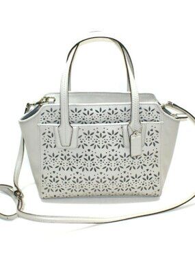 COACH TAYLOR EYELET LEATHER BETTE MINI TOTE CROSSBODY F28081)